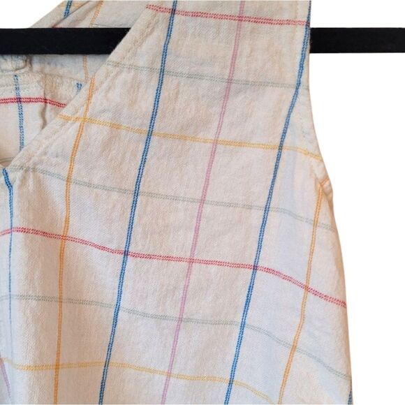 Madewell White Multi-Colored Grid Tank Top Size XS - Picture 5 of 5